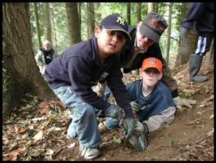 Kids planting trees