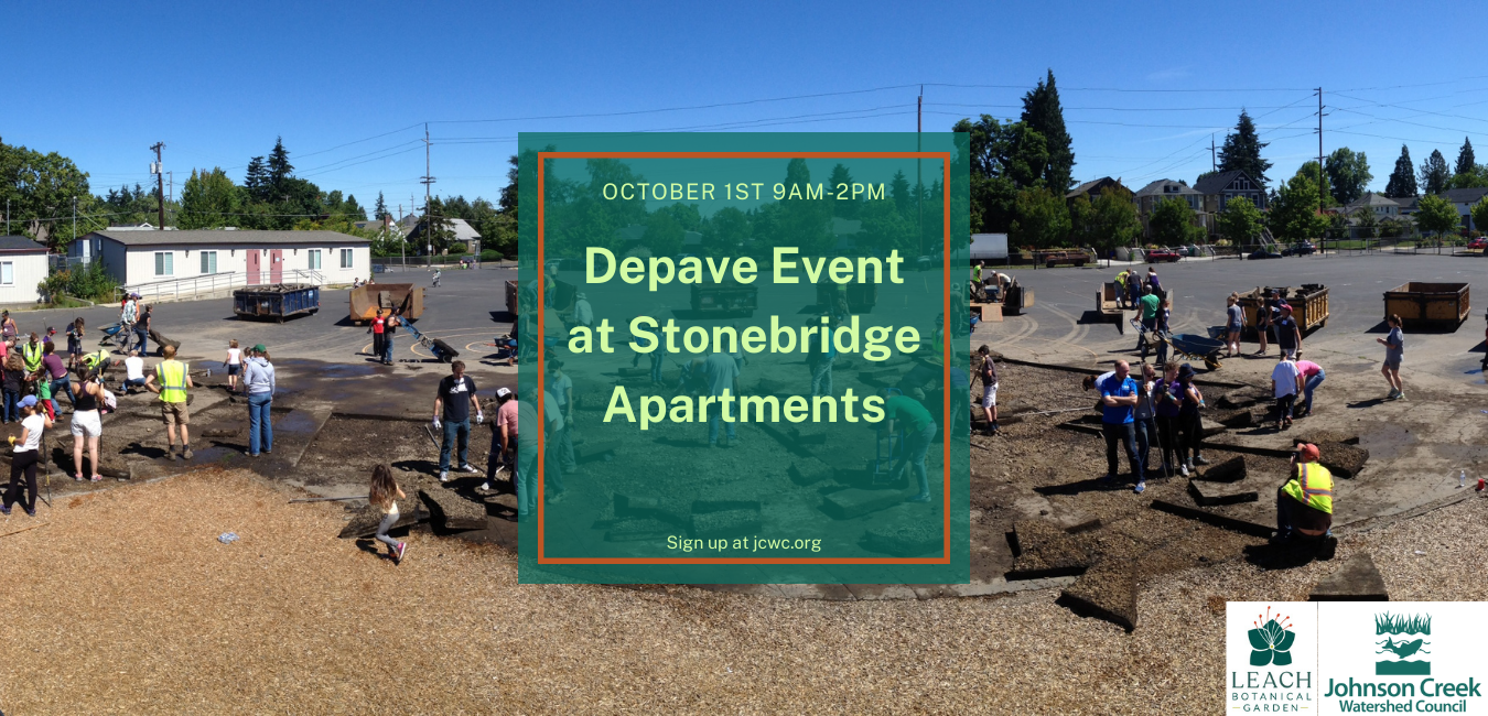 Depave event at Stonebridge Apartments Johnson Creek Watershed Council